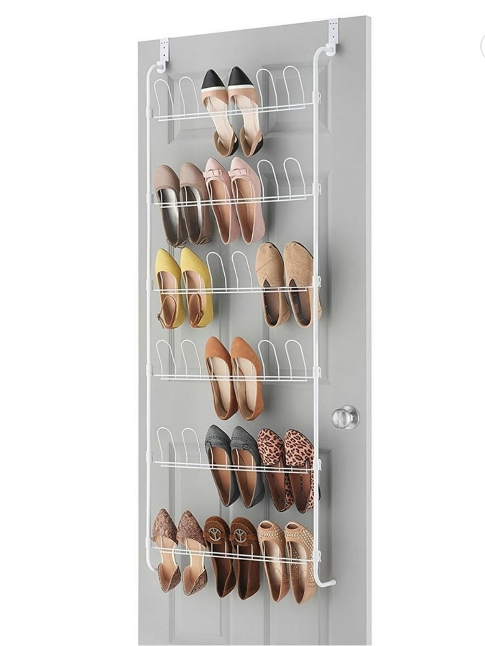 Shoe Rack 18 Pair Over The Door Organizer for Closets